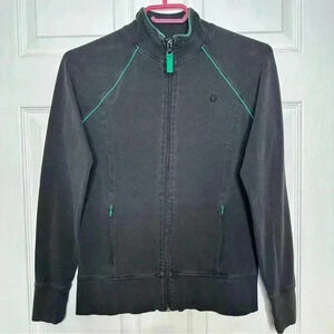 Old  Navy Sweatshirt Zippered Black & Green Size Extra Small